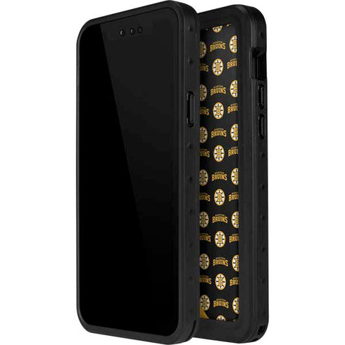 NHL Boston Bruins Pattern iPhone 15 Pro Waterproof Case